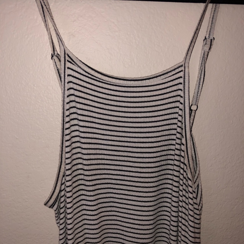Medium length summer dress.